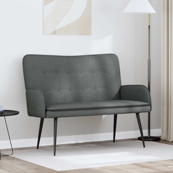Two-point sofa Dark gray 115 x 61 x 87 cm Fabric