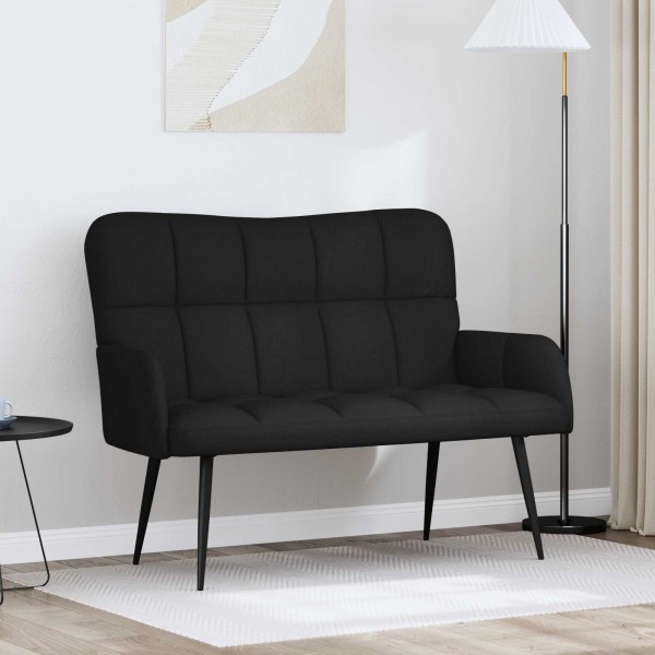 Two-point sofa Black 115 x 61 x 87 cm Fabric