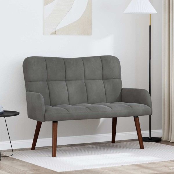 Two-point sofa Dark gray 115 x 61 x 87 cm Velvet