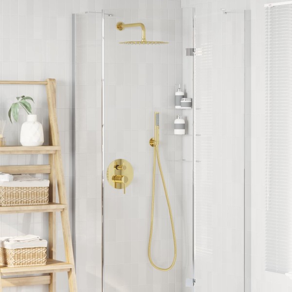 Built-in shower system (round) Golden