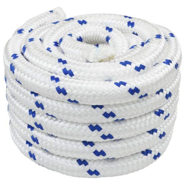Ship rope 25 m 4 White and blue PP