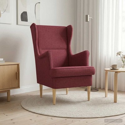 armchair Wine red fabric