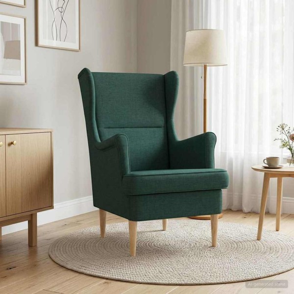armchair Dark green fabric
