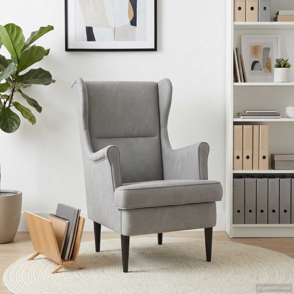 Armchair Light gray Velvet