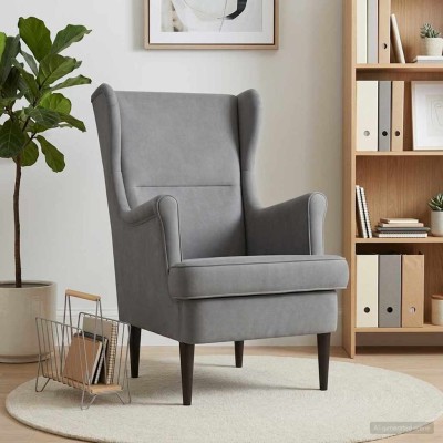 Armchair Dark gray velvet