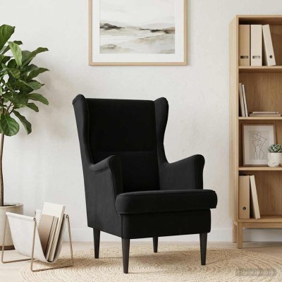 Armchair Black Velvet