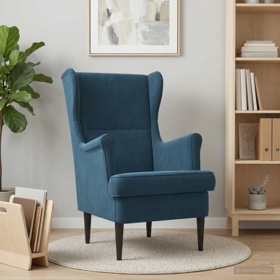 Armchair Blue Velvet