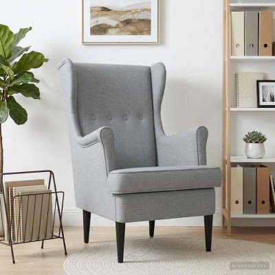Armchair Light gray Fabric