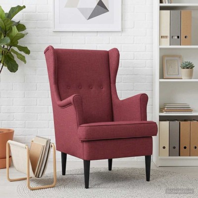 Armchair Wine red Fabric