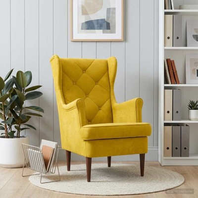 Armchair Yellow Velvet