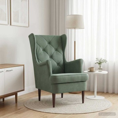 Armchair Navy green Velvet