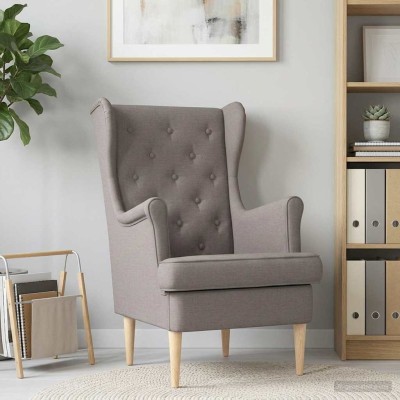 Armchair Taupe Fabric
