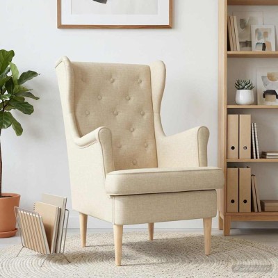 Armchair Cream Fabric