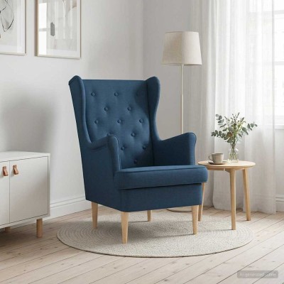 Armchair Blue Fabric