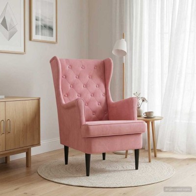 Armchair Pink Velvet