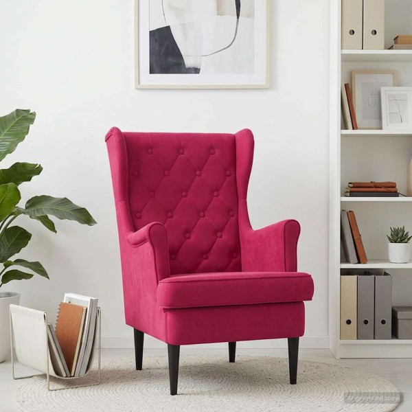 Armchair Wine red Velvet