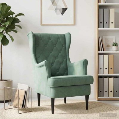 Armchair Navy green Velvet