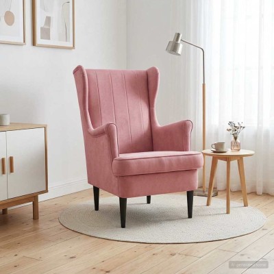 Armchair Pink Velvet