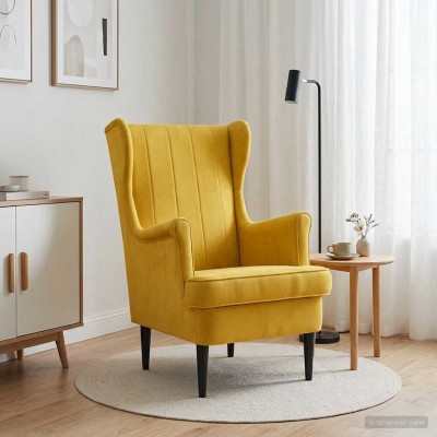 Armchair Yellow Velvet