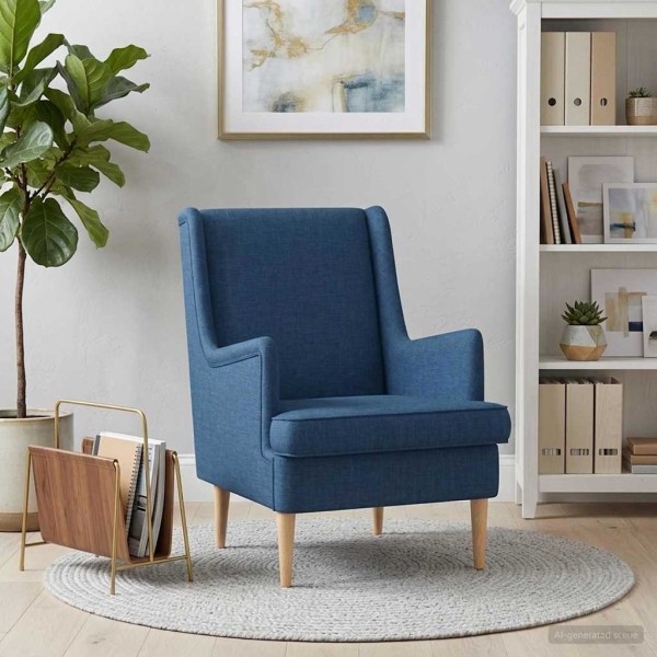 Armchair Blue Fabric
