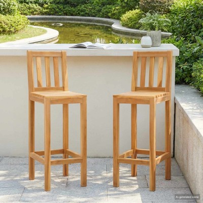 Bar stool 2 pcs. Natural...