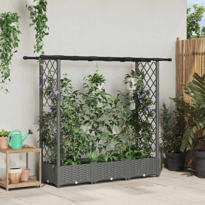Raised bed with slats and...