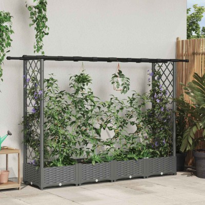 Raised bed with slats and...
