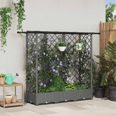 Raised bed with slats and...