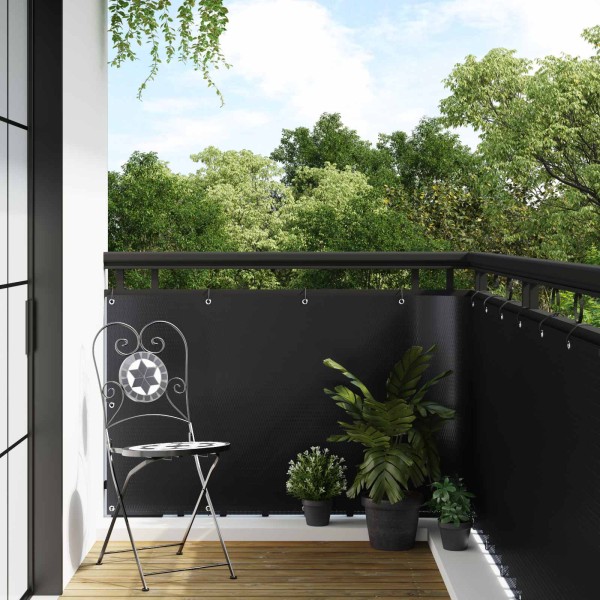 Balcony Screen with Holes Black