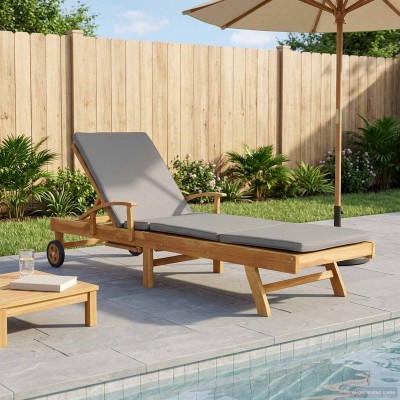 Sun lounger with cushion...