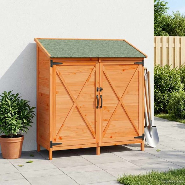 Garden Storage Brown 106 x 56 x 113.5 cm Solid pine wood