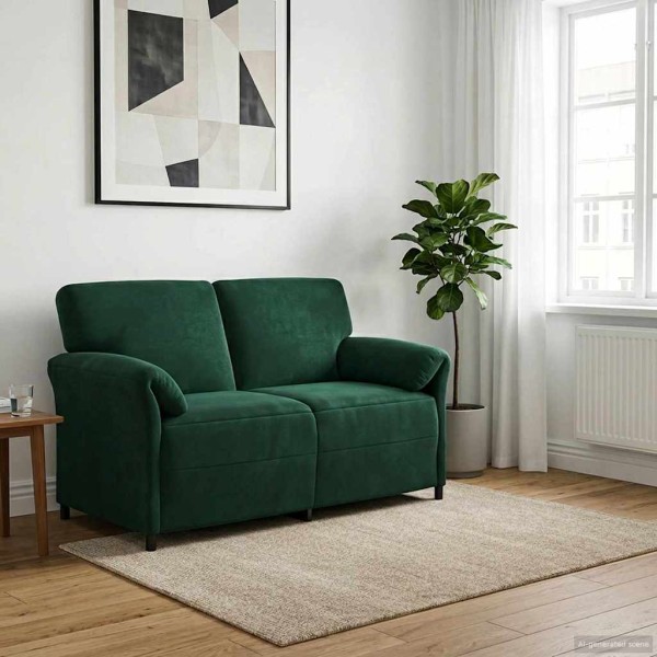 Two-point sofa Dark green 158 x 83 x 95 cm Velvet