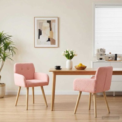 Dining chairs 2 pcs. Bouclé...