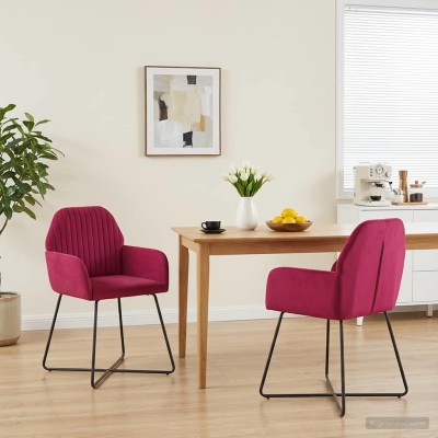Dining chairs 2 pcs. Velvet...