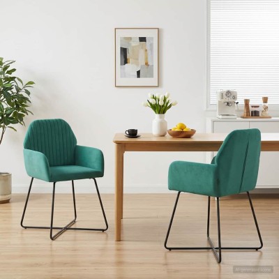 Dining chairs 2 pcs. Velvet...