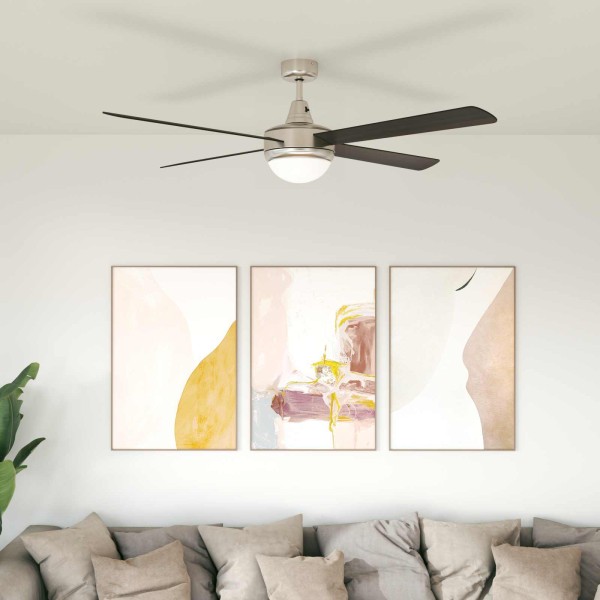 Ceiling fan with light and remote control