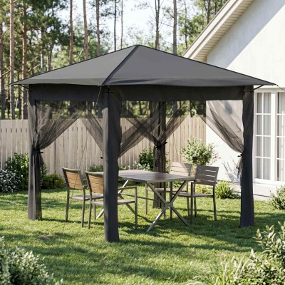 Pavilion with 4 side walls...