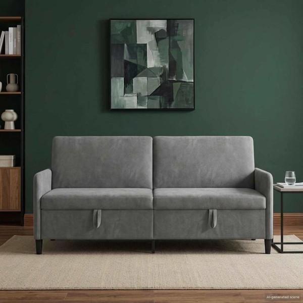 Sofa with storage Dark gray 192 x 78 x 87 cm