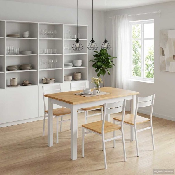 Dining table EKAI White 112 x 70 x 76.5 cm