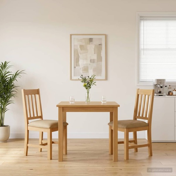 Dining chair VENLO 2 pcs. Solid oak wood Sand