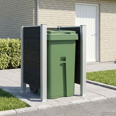 Waste container fence Gray...