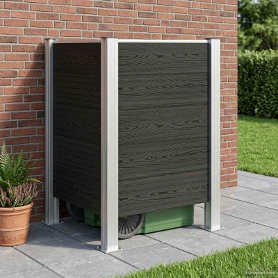 Waste container fence Gray...
