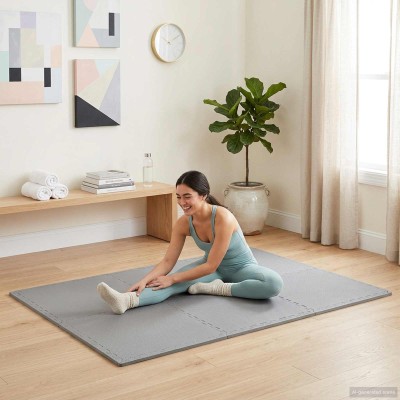 Floor Carpets 24 pcs. Gray...