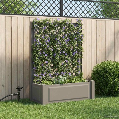 Large pot with trellis Gray...