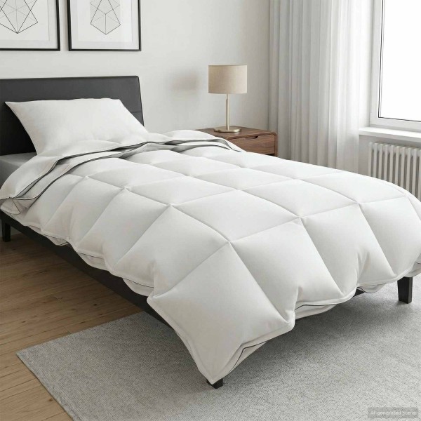 Blanket 140 x 220 cm 100% Cotton White