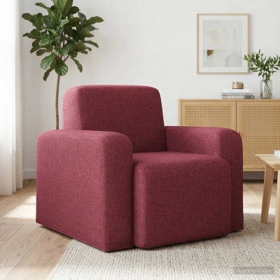 Armchair Wine red Fabric