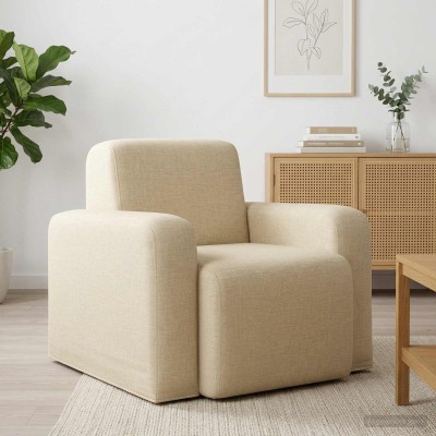 Armchair Cream Fabric