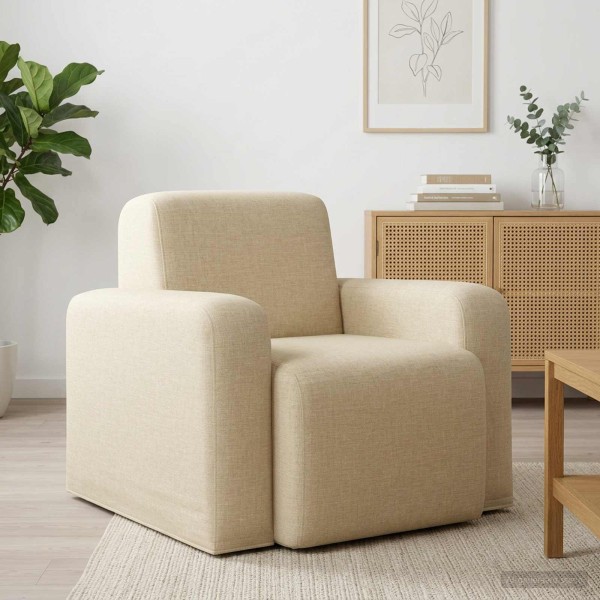 Armchair Cream Fabric