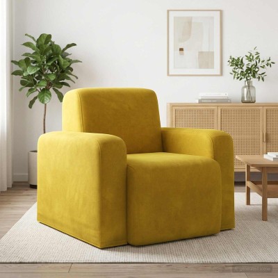 Armchair Yellow Velvet