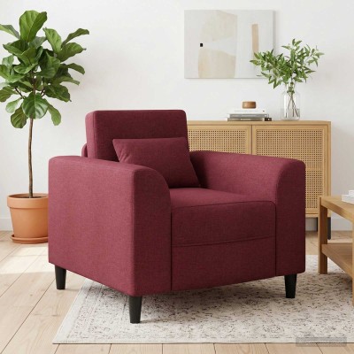 Armchair Wine red Fabric